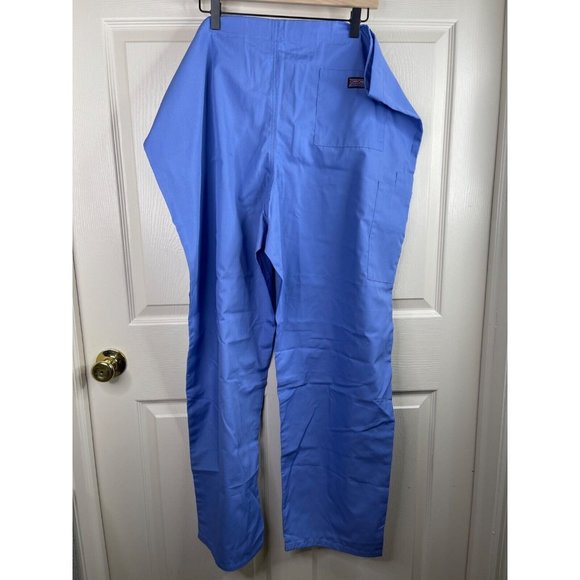 Cherokee Workwear Scrub Pants Unisex Fit Size XL Blue Ciew Drawstring NWT - Picture 7 of 10